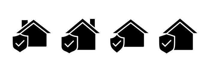 home insurance icon vector illustration. home protection sign and symbol