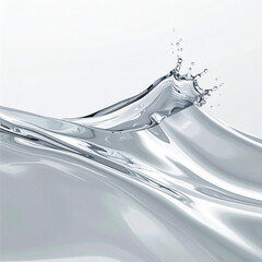 Clean Silver Liquid Splash