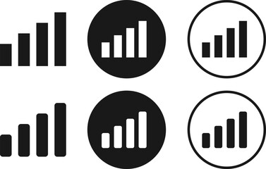 Network Signal icon set. signal strength indicators. Signals level 