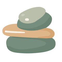 decorative_stones_green_spa_selfcare_vector