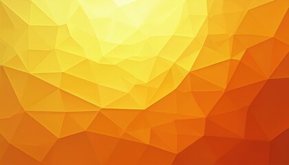 Fototapeta premium Polygonal geometric background with warm gradient effect. Bright orange and yellow abstract shapes create a modern, vibrant visual. Ideal for digital art and design projects.