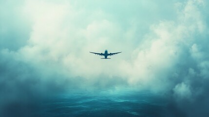 Naklejka premium Majestic Airborne Journey Through Ethereal Clouds