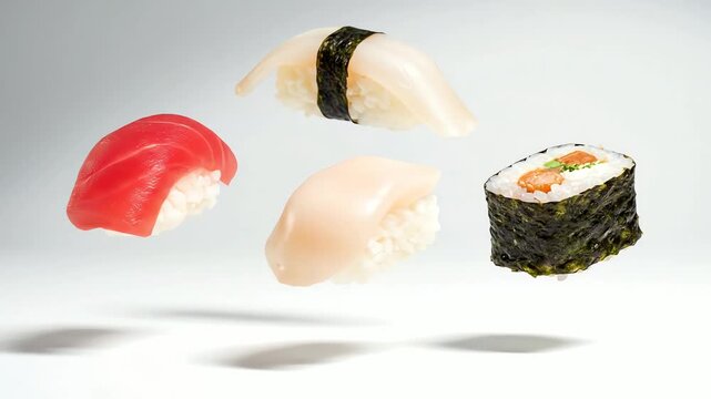 Floating Sushi - A Culinary Delight in Mid-Air.