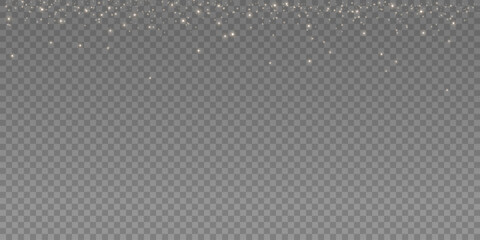 Ethereal sparkling dust with glowing particles on a dark background. Perfect for magical effects, fantasy designs, and festive decorations.