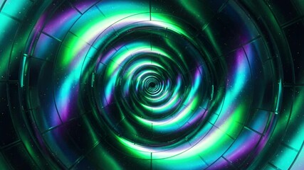 Futuristic neon tunnel loop animation with glowing lights and cyberpunk vibe. Perfect for VJ loops, motion graphics, music visuals, and digital backgrounds. - Powered by Adobe