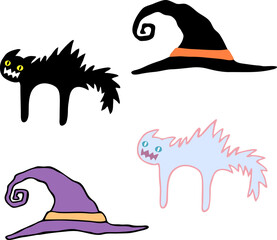 화난고양이_마녀모자_할로윈_핼러윈