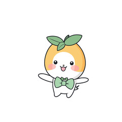 Cute cartoon baby bunny rabbit vector illustration with a smiling child's face and heart design for a fun Easter holiday art card