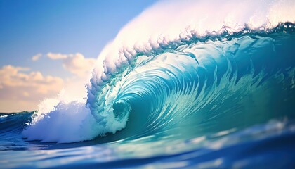 Ocean wave breaking powerful natural beauty experience dynamic ocean wave powerful water in motion