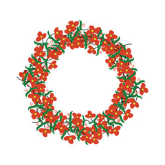 christmas wreath with red balls