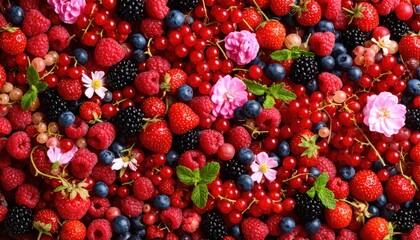 Vibrant berries fresh flowers nature s beauty discover nature s sweet bounty fresh berries and blossoms