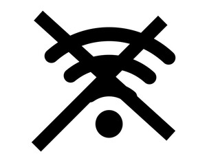 Offline WiFi icon vector – internet connection symbol for app and website design	