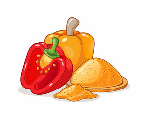 Spicy Red Chili Pepper Slice with Chili Powder  Style