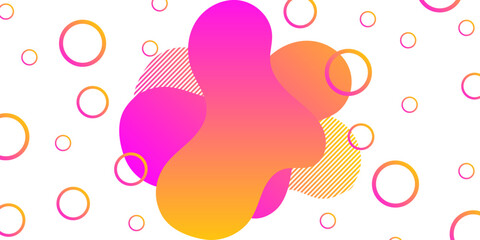 Minimal vector gradient fluid shape background design