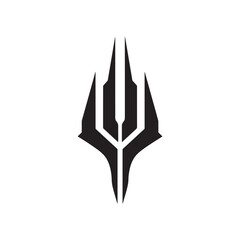 Fototapeta premium Vector art of abstract trident, a symbol of power, strength, and mythological association