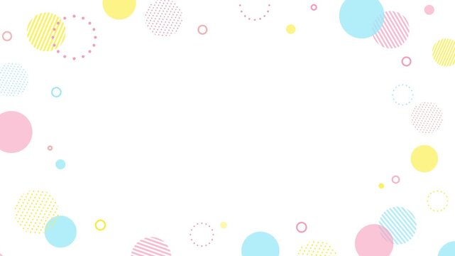 Cute and pop colorful dot simple frame background
