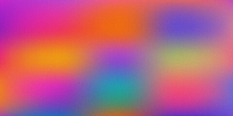 Vibrant colorful gradient background with soft grainy texture and dreamy abstract design blending orange, purple, pink, and blue tones for modern art and wallpaper