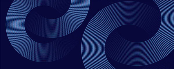 Abstract blue glowing geometric lines modern shiny blue circle lines pattern. Suit for cover,  banner, brochure