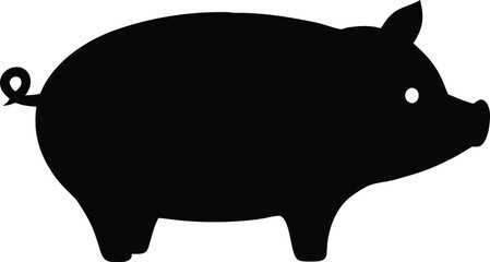 piggy bank silhouette vector illustration, savings bank icon