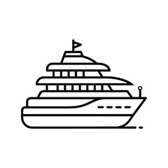 Obraz premium vector illustration of a yacht