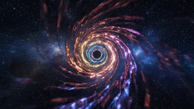 色彩奔放 宇宙トンネル水銀液ドローン遊泳