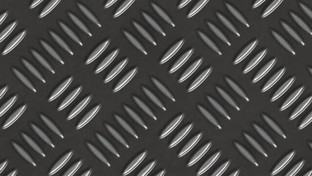 Seamless Metallic Diamond Plate Texture Background, abstract metal background