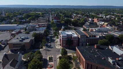 Obraz premium Aerial View of Martinsburg, WV on a Sunny Summer Afternoon