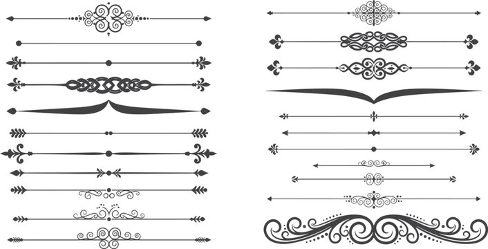 elements western line dividers design old vector eps