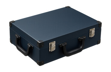 Sturdy travel box with double handles, ideal for transporting art supplies.