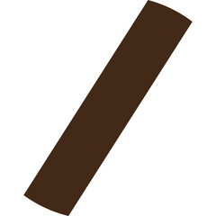 Brown cigar isolated on a transparent background, a cylindrical tobacco product for smoking