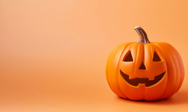オレンジのカボチャのコピースペースのある背景画像