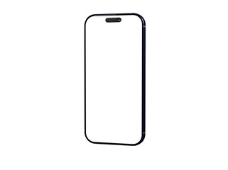 High-quality image of a modern smartphone with a blank screen, perfect for app presentations or website mockups.