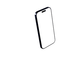 Clean, modern smartphone mockup with blank screen, perfect for app presentations and website designs.