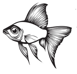 guppy fish vector illustration