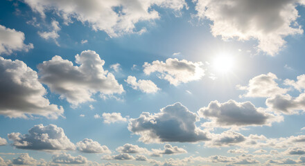 穏やかな空に漂う白い雲