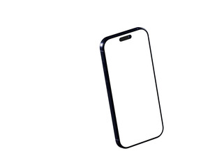 High-quality image of a modern smartphone with a blank screen, perfect for app presentations or website mockups.