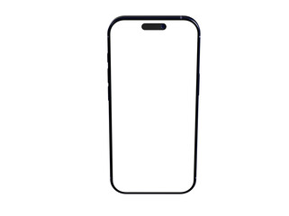 Clean smartphone mockup with blank screen, ideal for app presentations or website designs.