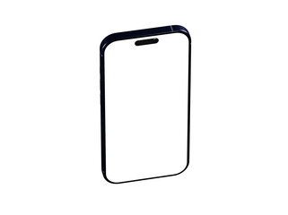 High-quality image of a sleek black smartphone with a blank screen, perfect for app presentations or technology designs.
