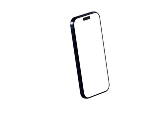 Clean, modern smartphone mockup with blank screen. Perfect for app presentations and digital marketing.