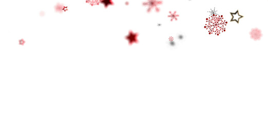Festive winter background with red stars and snowflakes. Perfect for Christmas, New Year, or winter holiday designs.