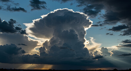 雷雨を予感させる迫力の積乱雲