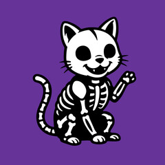 horror cat costume vector cartoon
