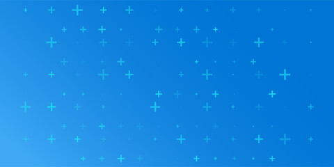 Blue Mathematical Plus Symbols Pattern. Math Design Elements Background. Medical Tech Background.