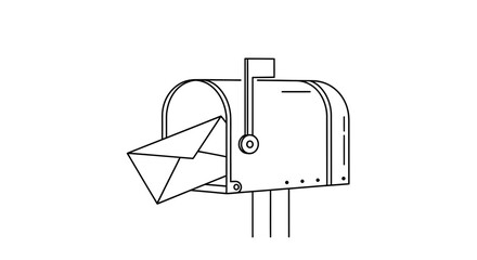 vector illustration of a mailbox