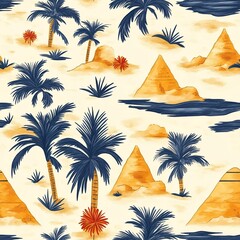 an Egyptian desert pattern seamless