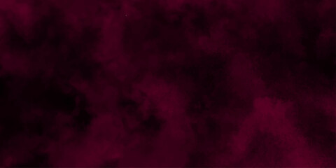 Red color powder explosion isolated on black background. Colorful dust explode.  red grunge old wall texture cement black background .Dark Red vector layout with cloudscape.