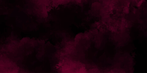 Red color powder explosion isolated on black background. Colorful dust explode.  red grunge old wall texture cement black background .Dark Red vector layout with cloudscape.