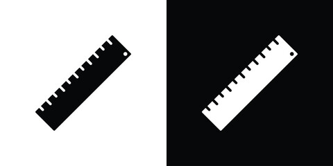 Ruler icon fill vectors set for ui.