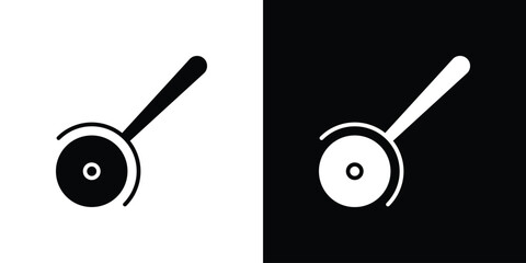 Pizza Slicer icon fill vectors set for ui.