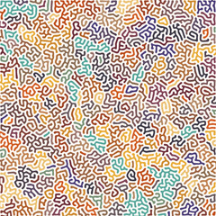 ABSTRACT COLORFUL LINES TURING PATTERN ROUGH DESIGN REACTION DIFFUSION BACKGROUND VECTOR GOOD FOR WALLPAPER, COVER,POSTER 