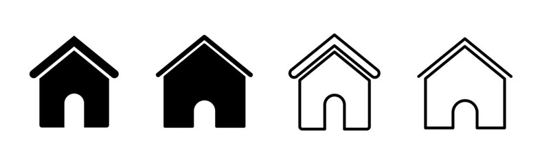 House icon set. Home icon vector